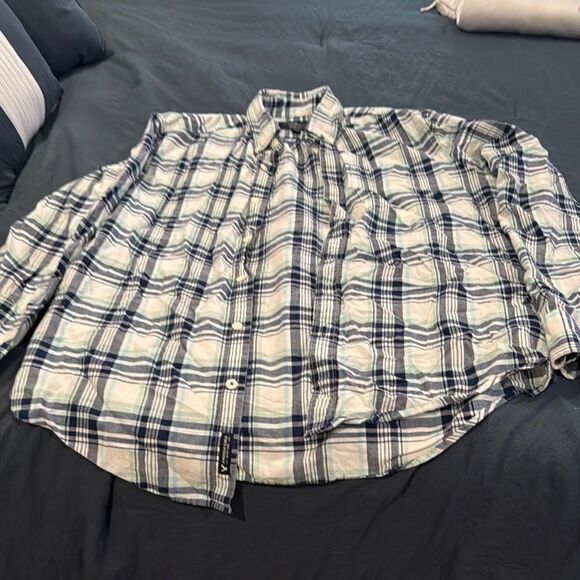 J.Crew Blue Plaid Button-Up Shirt - Picture 1 of 1